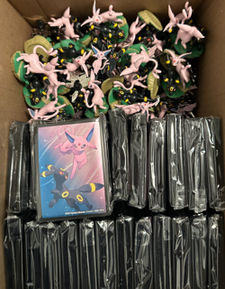 Pokemon Umbreon Espeon Figure Collection Sleeves Figure Pin lot of 48 sets - Image 1
