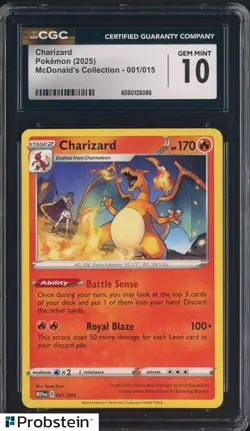 2025 Pokemon McDonald's Collection M24EN #001/015 Charizard CGC 10 GEM MINT - Image 1
