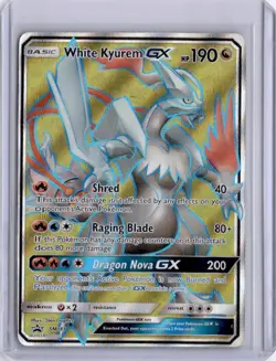 White Kyurem GX 2018 Sun & Moon Promo SM141 Full Art Pokemon - Image 1