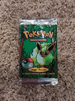 POKEMON JUNGLE ORIGINAL RARE 1999 BASE SET EMPTY WRAPPER FLAREON - Image 1