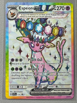 Pokemon Prismatic Evolutions Espeon ex 175 SVP175 Figure Collection Promo 15 - Image 1