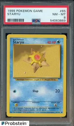 1999 Pokemon Game #65 Staryu PSA 8 NM-MT - Image 1