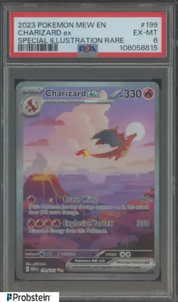2023 Pokemon Mew En Special Illustration Rare #199 Charizard Ex PSA 6 EX-MT - Image 1
