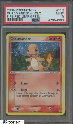 2004 Pokemon Ex Fire Red Leaf Green #113 Charmander - Holo PSA 9 MINT - Image 1