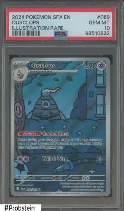 2024 Pokemon SFA En Illustration Rare #069 Dusclops PSA 10 GEM MINT - Image 1