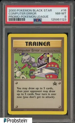 2000 Pokemon Black Star Promo League #16 Computer Error PSA 8 NM-MT - Image 1