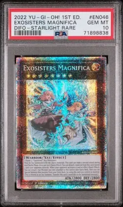 Yugioh Exosisters Magnifica 1st Edition DIFO-EN046 Starlight Rare PSA 10 - Image 1