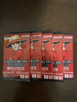 One Piece Carrying On His Will OP-13 Five 5 Booster Packs Lot English B - Image 1