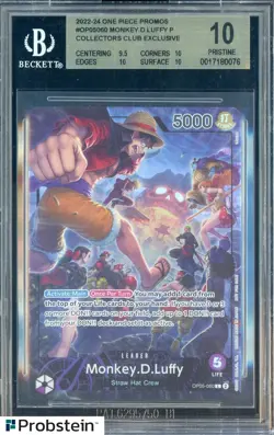 2024 ONE PIECE PROMO PSA MAGAZINE EXCLUSIVE #060 MONKEY.D.LUFFY BGS 10 - Image 1