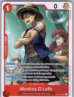 One Piece TCG English OP14-013 Monkey D Luffy SR Foil The Azure Sea's Seven - Image 1