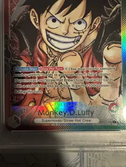 One Piece OP01-003 Monkey D Luffy Pre-Errata Alternate Art Leader PSA 10 - Image 4
