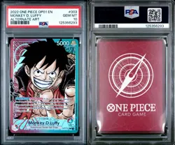 Monkey D Luffy PRE-Errata Alternate Art Leader PSA 10 One Piece OP01-003 Romance - Image 2