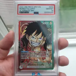 Monkey D Luffy PRE-Errata Alternate Art Leader PSA 10 One Piece OP01-003 Romance - Image 5