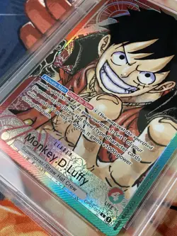 One Piece Monkey D Luffy Pre-Errata OP01-003 Alternate Art Leader PSA 10 Low Pop - Image 2