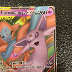 Espeon and Deoxys GX 72/236 Pokemon TCG Unified Minds Tag Team Ultra Rare - Image 3
