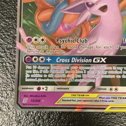 Espeon and Deoxys GX 72/236 Pokemon TCG Unified Minds Tag Team Ultra Rare - Image 5