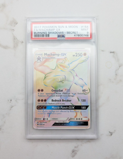 PSA 9 Machamp GX Burning Shadows 154/147 Pokemon Card 2017 Sun Moon Full Art! - Image 1