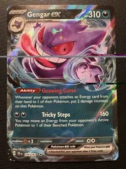 2024 Pokemon S&V Temporal Forces Gengar EX 104/162 DOUBLE RARE HOLO Card! HOT! - Image 1