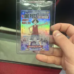 IN HAND One Piece Monkey D. Luffy US College Basketball Promo Card - Image 1