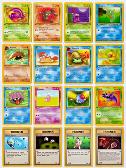 Pokemon 1st EDITION 1999 Fossil Set ALL Common Cards - 16 Card Lot - NM to Mint! - Image 1