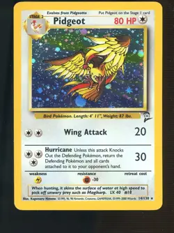 Pokemon Pidgeot 14 / 130 Holo 2000 WOTC Base Set 2 Vintage Card - Image 1