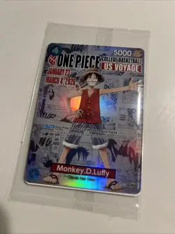 One Piece Monkey D. Luffy US Voyage College Basketball Promo Card Rutgers SEALED - Image 1