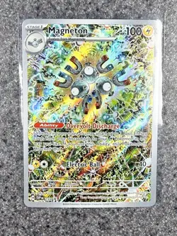 Pokemon TCG Magneton SVP 159 2024 Surging Sparks ETB Black Star Promo Card - NM - Image 1