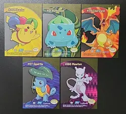 NEAR MINT! TOPPS Pokemon Series 2 Complete Clear Card Set PC1-PC5 TV Animation - Image 1