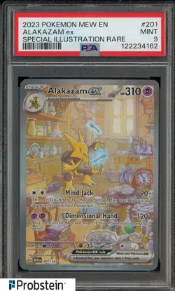 2023 Pokemon Mew EN Special Illustration Rare Card 151 #201 Alakazam Ex PSA 9 #8 - Image 1