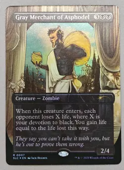 MTG Secret Lair Encyclopedia of Magic 0007 Gray Merchant of Asphodel Foil - Image 1