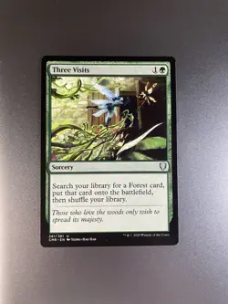 Three Visits Commander Legends #261/361 Uncommon Mint Regular MTG - Image 1