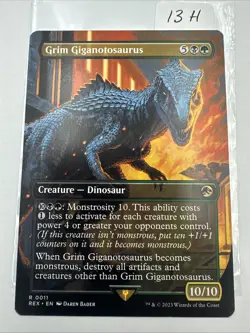 2023 MTG Magic the Gathering Jurassic World Collection #11 Grim Giganotosaurus - Image 2