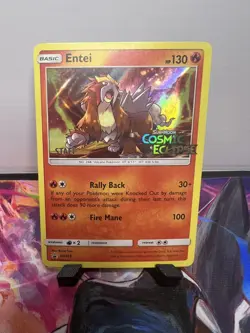 Entei Prerelease Staff SM219 Sm Holo Sun & Moon Black Star Promo Pokemon (LP) - Image 1