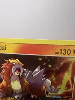 Entei Prerelease Staff SM219 Sm Holo Sun & Moon Black Star Promo Pokemon (LP) - Image 2