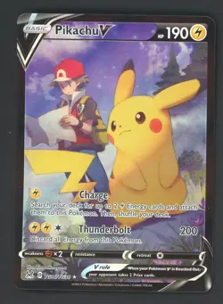 2022 Pokemon Sword & Shield Lost Origin Trainer Gallery #TG16/TG30 Pikachu V - Image 1