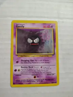 Gastly 50/102 Base Set Vintage Unlimited Pokemon Card - WOTC - Image 1