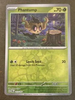 Phantump 012/167 Sv06: Twilight Masquerade Reverse Holo Pokemon TCG NM - Image 1