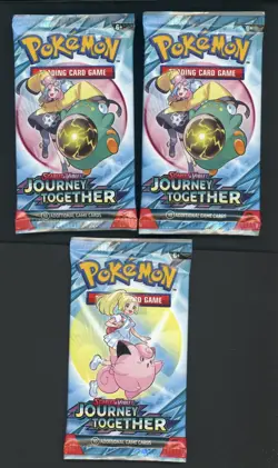 Lot of (3) Pokemon Scarlet & Violet Journey Together Booster Packs Sealed - Image 1