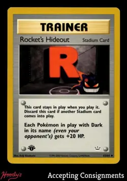 2001 Pokemon Neo Revelation 1st Edition #63 Rocket's Hideout U - Image 1