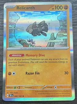 Relicanth 084/162 Scarlet Violet Pokemon TCG Temporal Forces Holo MINT NM - Image 1