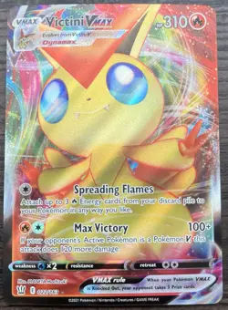 Victini VMAX 022/163 Pokemon TCG Sword & Shield Battle Styles Holo MINT NM - Image 1