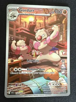 Gurdurr 126/086 IR Near Mint English Pokemon TCG Black Bolt Illustration Rare - Image 1