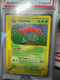 2002 Pokemon Expedition #31 Vileplume Holo PSA 8 NM-MT - Image 3