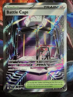 Pokemon TCG Battle Cage 116/094 Phantasmal Flames Full Art Trainer Stadium MINT - Image 1