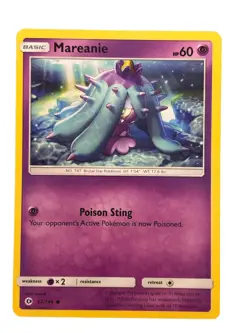 New: 2017 Pokemon TCG Mareanie 62 Sm Base Set Regular Common - Image 1