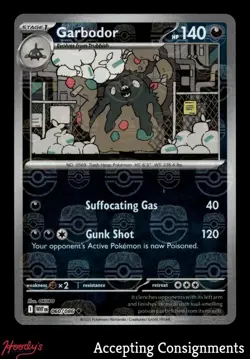 2025 Pokemon Scarlet & Violet White Flare #060 Garbodor Master Ball Reverse Holo - Image 1