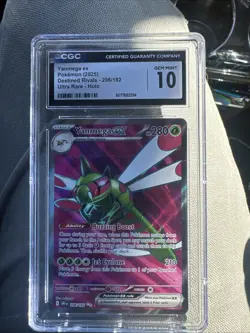 2025 POKEMON DESTINED RIVALS ULTRA RARE HOLO #206/182 YANMEGA EX CGC 10 Gm - Image 1