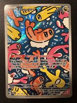 2024 Pokemon S&V Twilight Masquerade Tatsugiri 186/167 ILLUSTRATION RARE HOLO! - Image 1