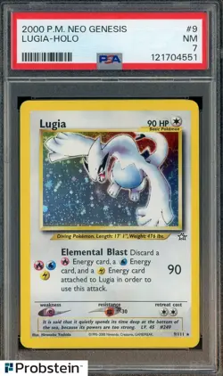 2000 Pokemon Neo Genesis #9 Lugia - Holo PSA 7 NM - Image 1