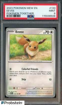 2023 Pokemon Mew En Pokemon Together #133 Eevee PSA 9 MINT - Image 1